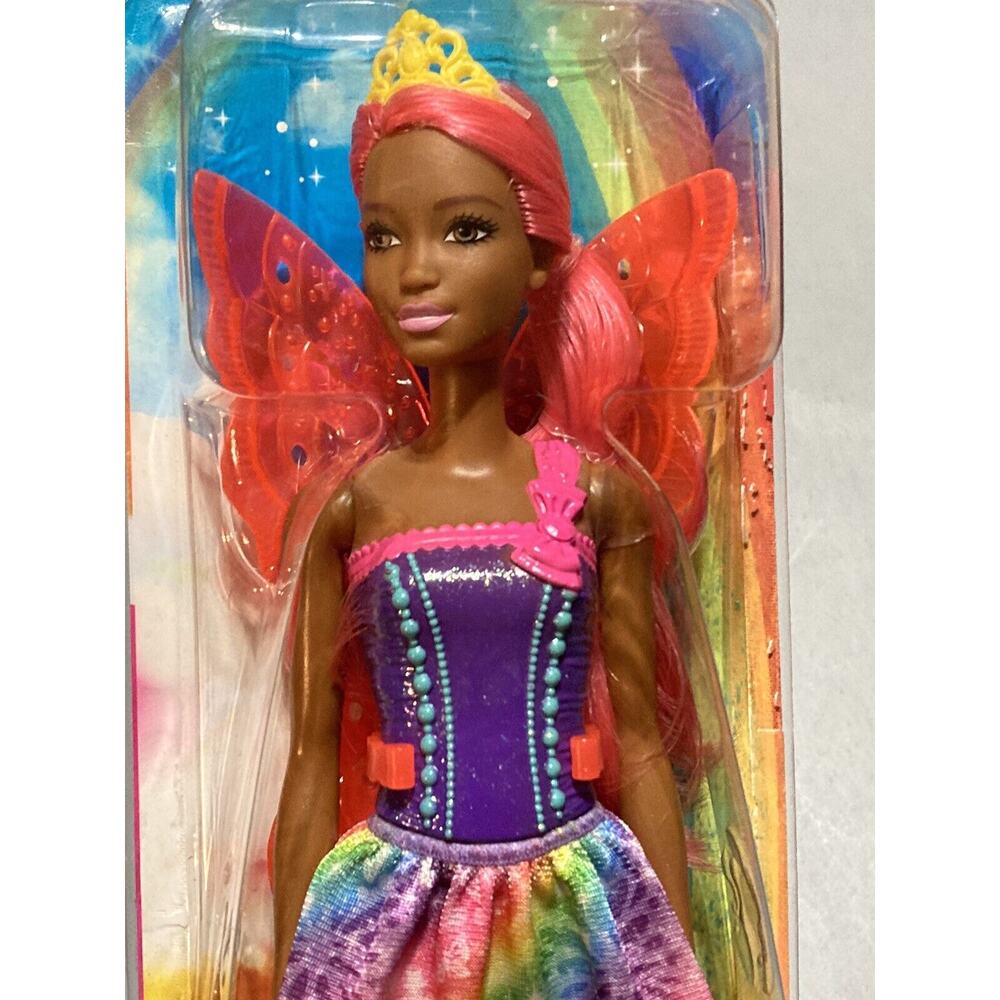 Barbie Dreamtopia Fairy Fairytale Beautiful Pink Hair Doll New African-American